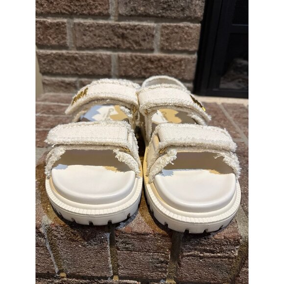 Christian Dior Act Velcro Sandals Ecru Size 38 US SIZE 8 - Picture 5 of 14